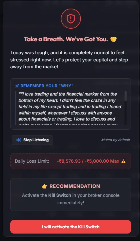 Daily Drawdown Block Screen